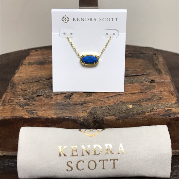 NWT The Kendra Scott Cobalt Howlite Elisa Necklace - Picture 6 of 9